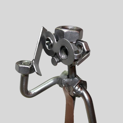 Detailansicht der Metallfigur