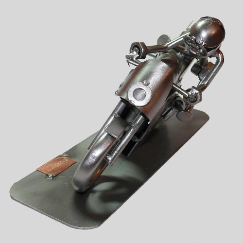 Schraubenmännchen Motorrad in Kurve