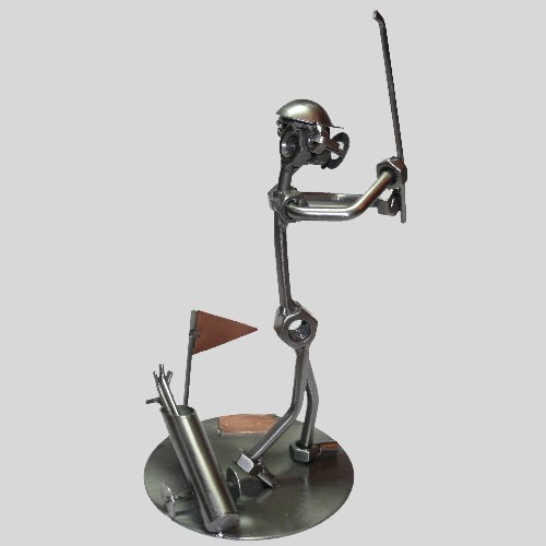 Schraubenmännchen Golfer Rückansicht